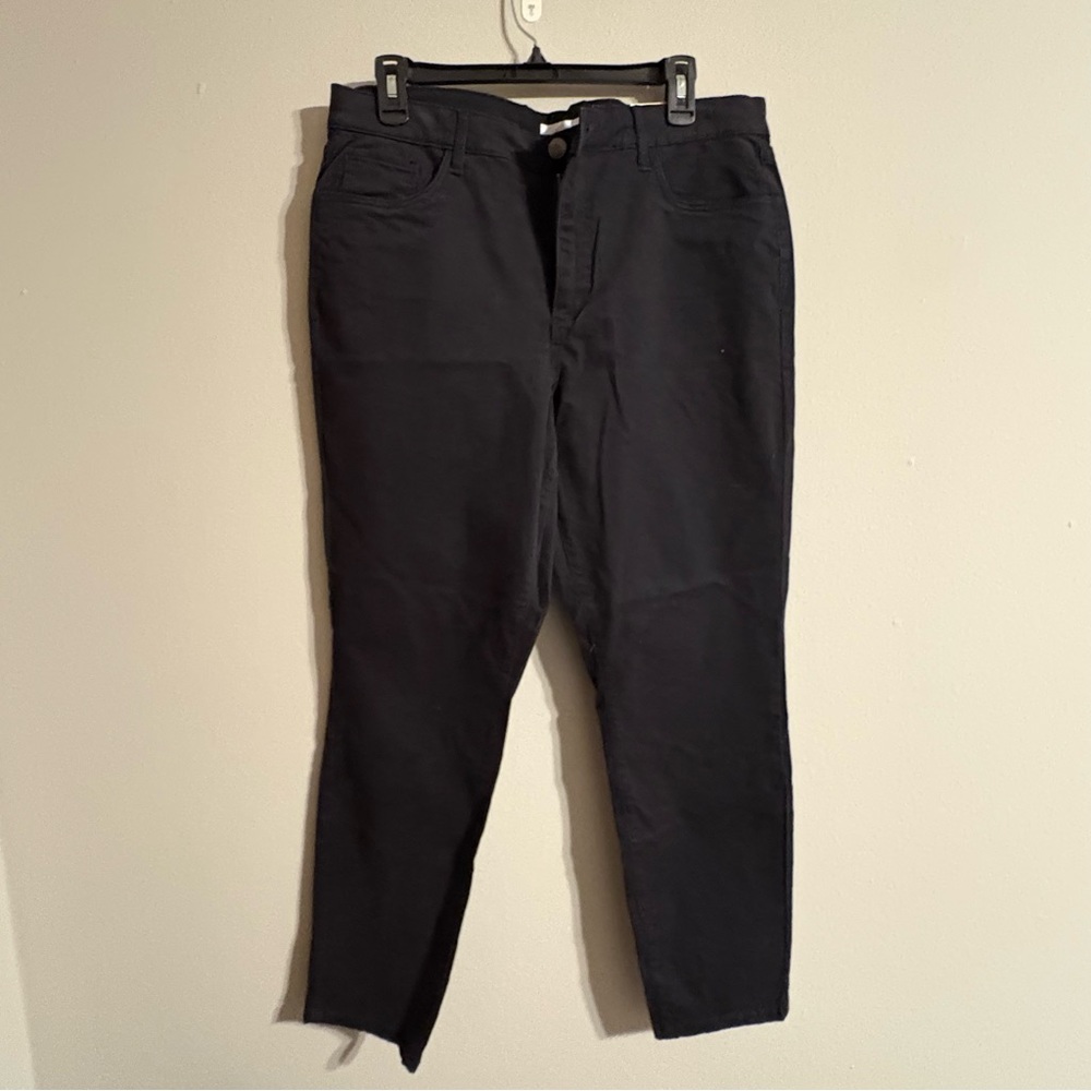 LOFT Mid Rise Black Business Casual Skinny Ankle Pants